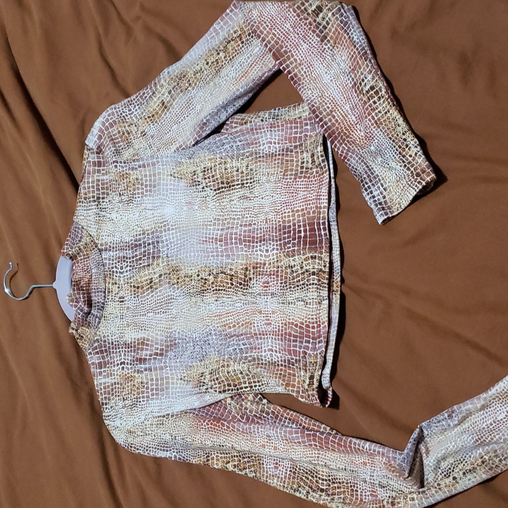 Snakeskin crop top